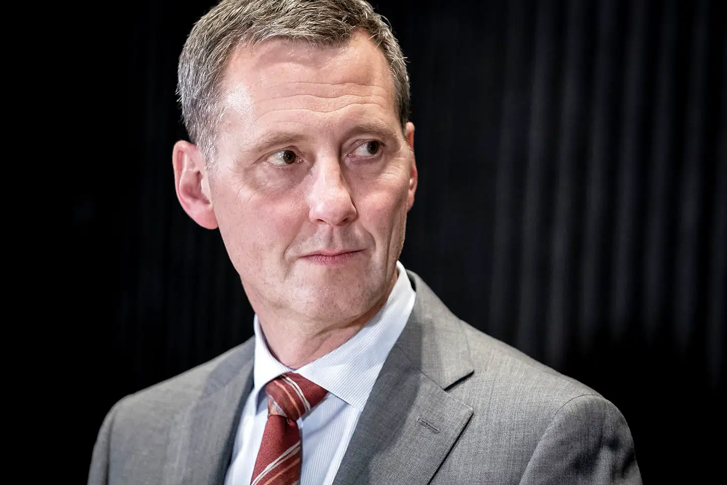 Justitsminister Nick Hækkerup under pressemøde om afslutningen af Task Force Evakuerings arbejde, i Eigtveds Pakhus i København, tirsdag den 18. maj 2021. Pressemødet handler om danske statsborgere i Syrien-fangelejre.. (Foto: Mads Claus Rasmussen/Ritzau Scanpix)