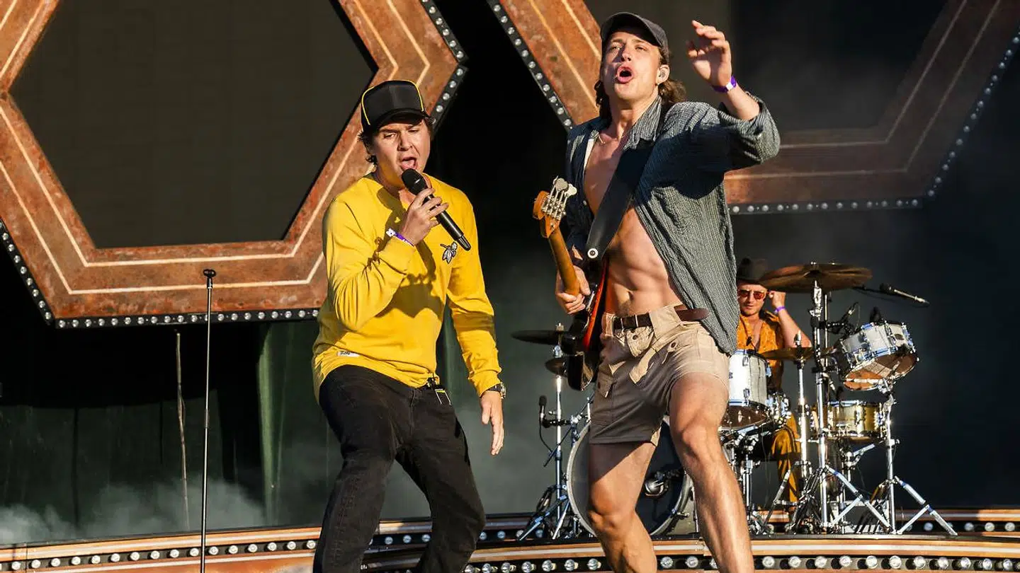 Lukas Graham på scenen til Grøn på Tiøren i København. Grøn 2018 afholdes på Tiøren på Amager i København, torsdag den 19. juli 2018. (foto: Martin Sylvest/Scanpix Ritzau 2018)