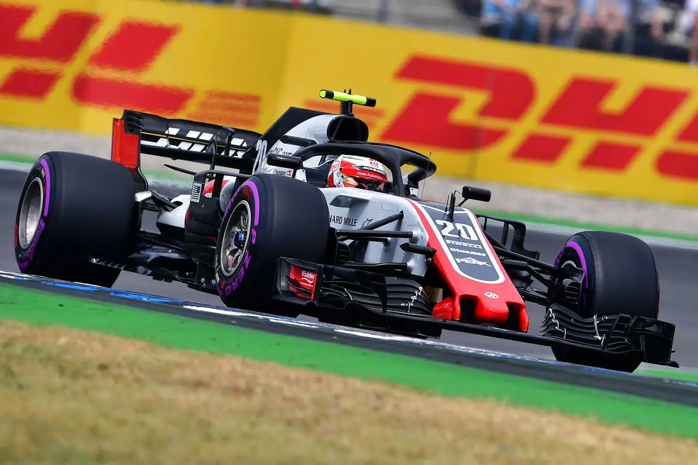 Kevin Magnussen var flyvende i sin Haas. (AFP PHOTO / ANDREJ ISAKOVIC)