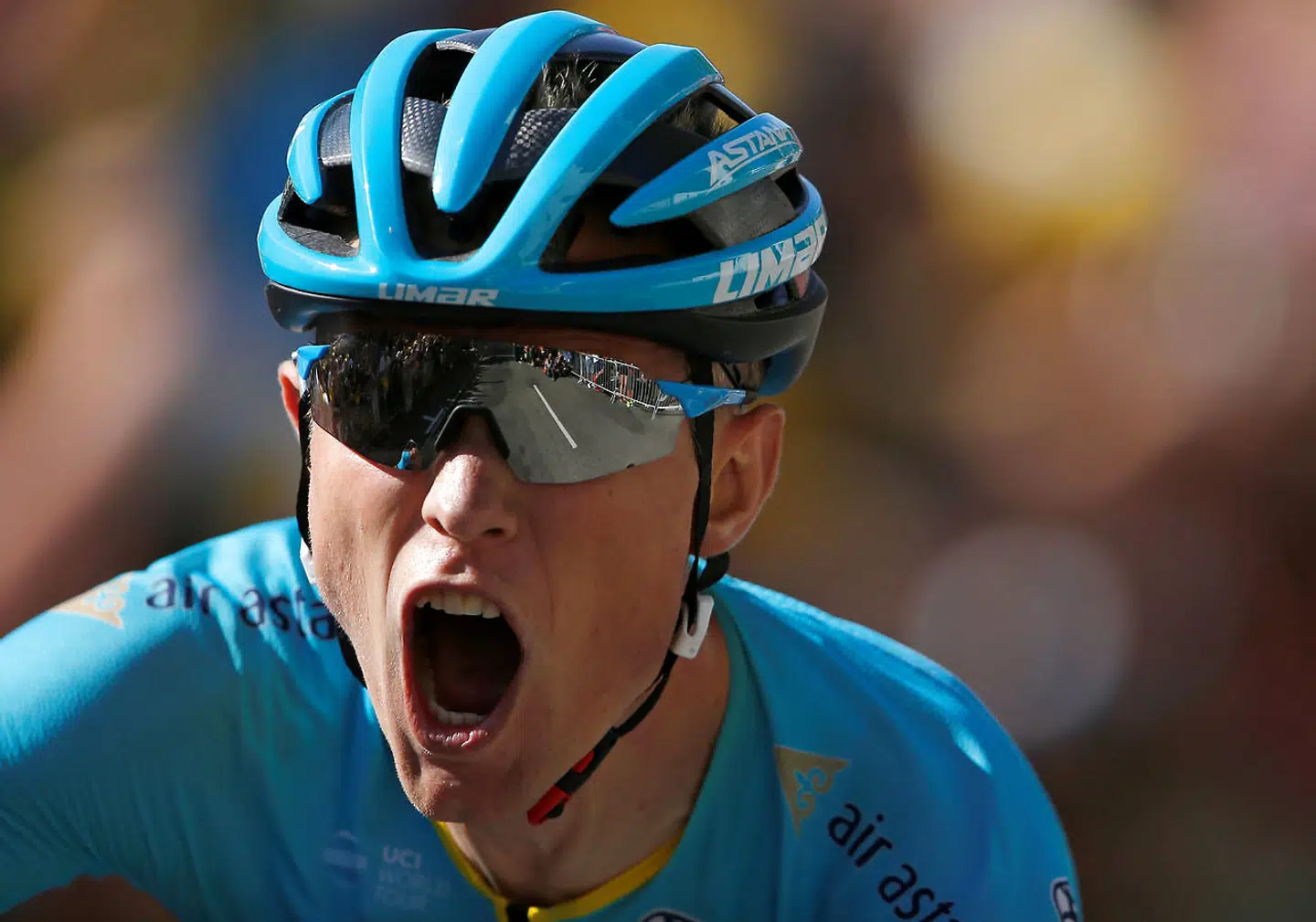 Magnus Cort i stor jubel over stregen.