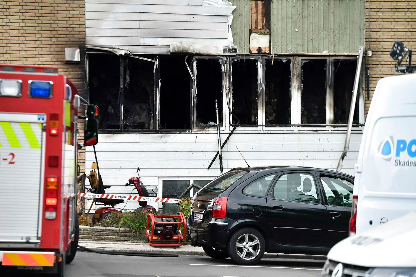 Kraftig brand i Plejecenter Farsøhthus i Allingåbro, fredag den 3. august 2018.