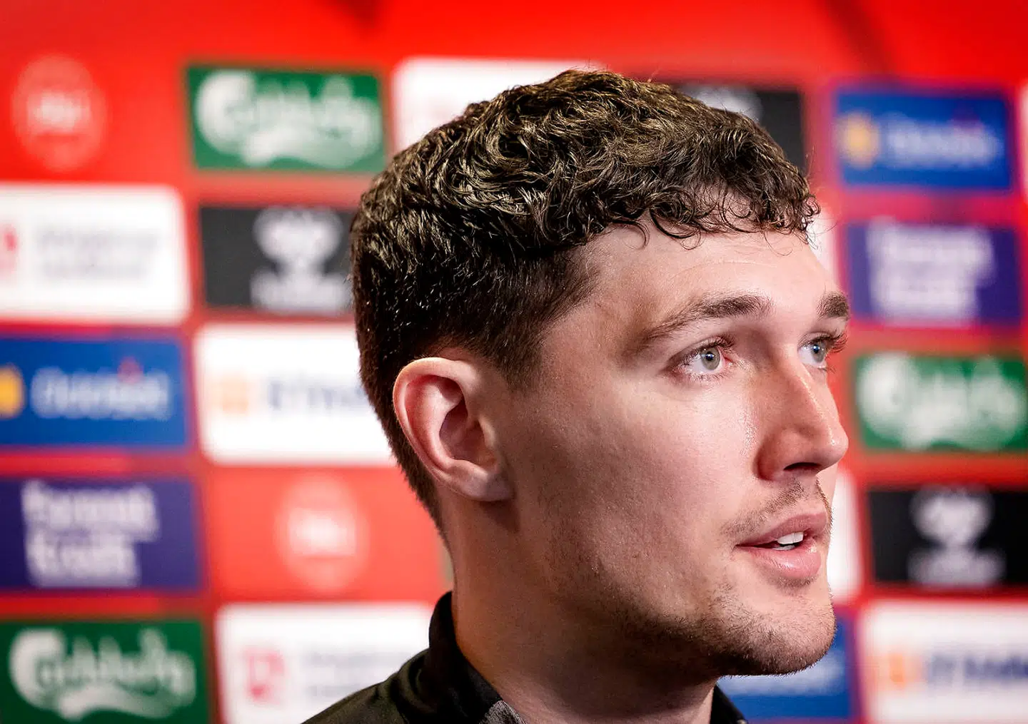 Andreas Christensen under landsholdets pressemøde på Marienlyst i Helsingør, onsdag den 10. november 2021.. (Foto: Liselotte Sabroe/Ritzau Scanpix)