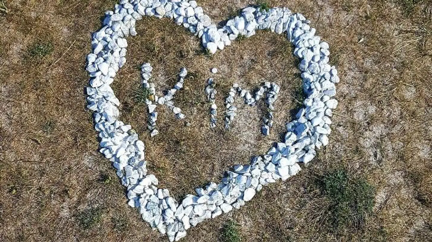 Løberne kommer forbi Kims hjerte på ruten. Privatfoto