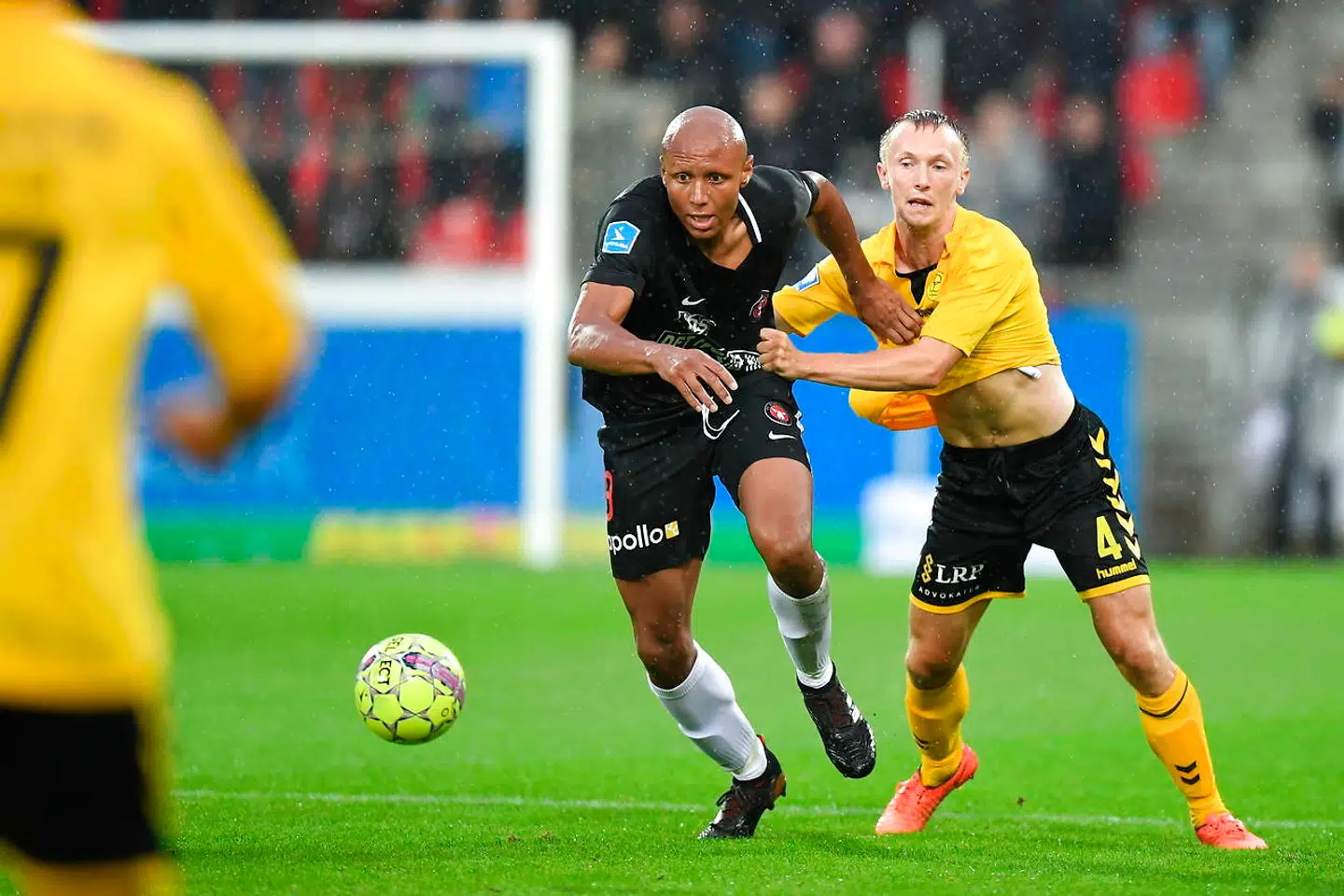 Ayo Simon Okosun. Superliga-fodbold :FC Midtjylland mod AC Horsens. Søndag den 12. august 2018. (Foto: Claus Fisker/Scanpix 2018)