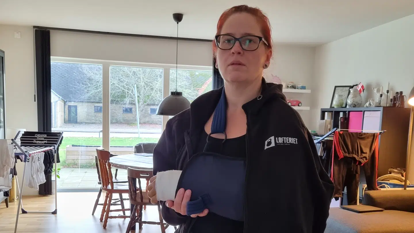 Dorthe Madsens køreprøve til motorcykel fik en dramatisk afslutning.