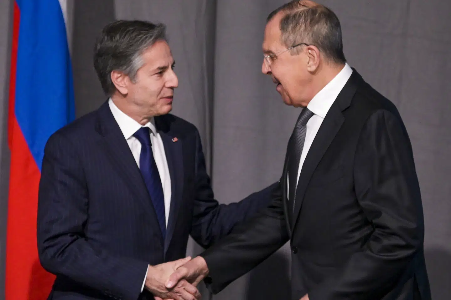 De to udenrigsministre Blinken og Lavrov mødes torsdag i Sverige. Jonathan Nackstrand/Ritzau Scanpix