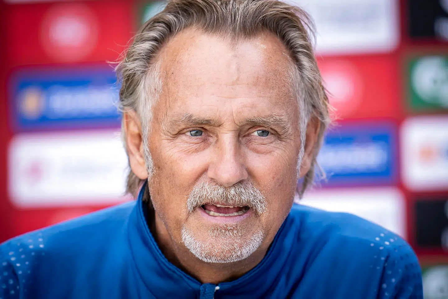 Lars Høgh under landsholdets mixed zone og træning i Helsingør, torsdag 10. juni 2021. (Foto: Liselotte Sabroe/Scanpix 2021)