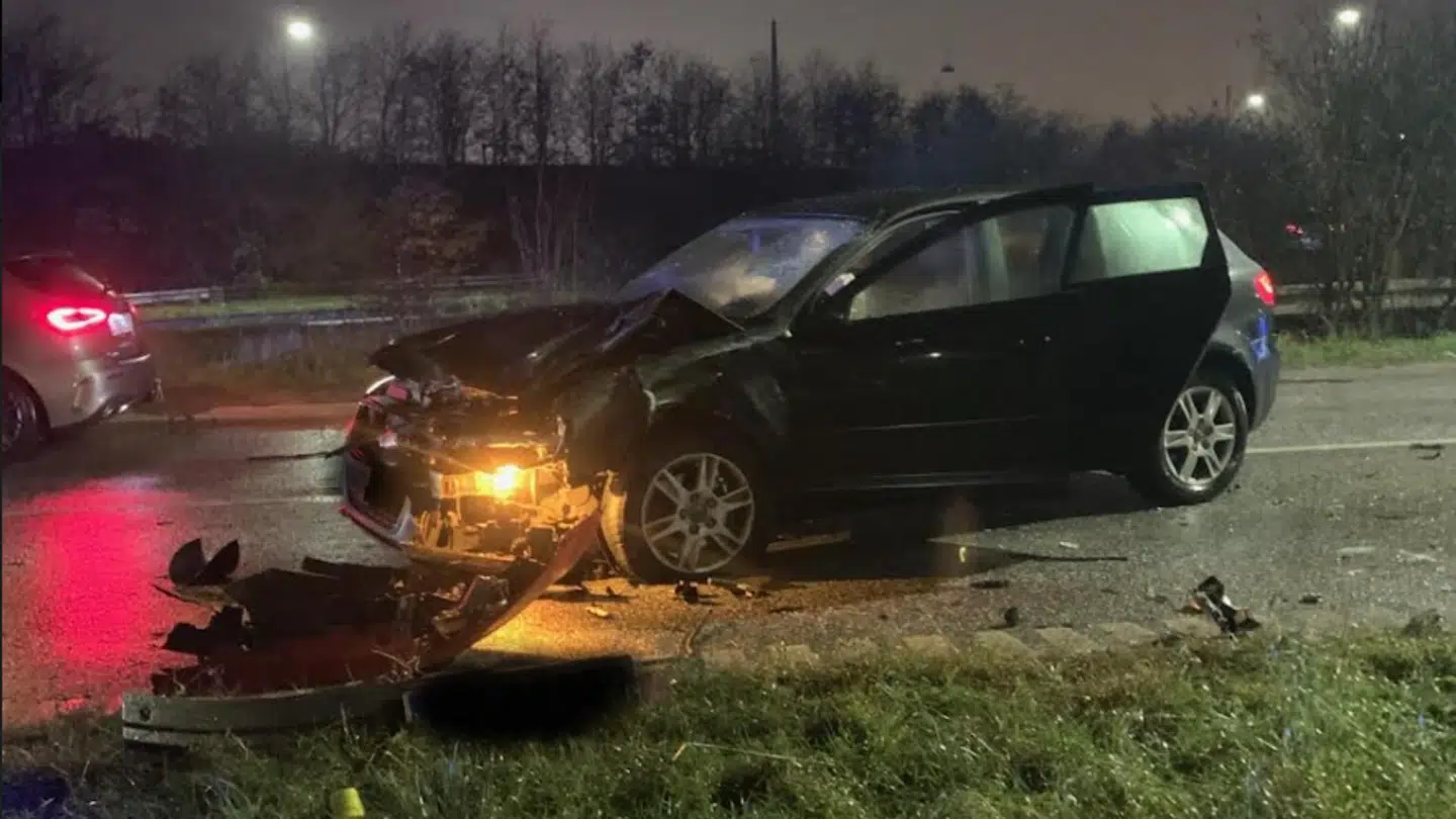 Så hårdt ramt var Trine Nørgaard Bentsens bil efter ulykken på Amager. Foto: Privatfoto