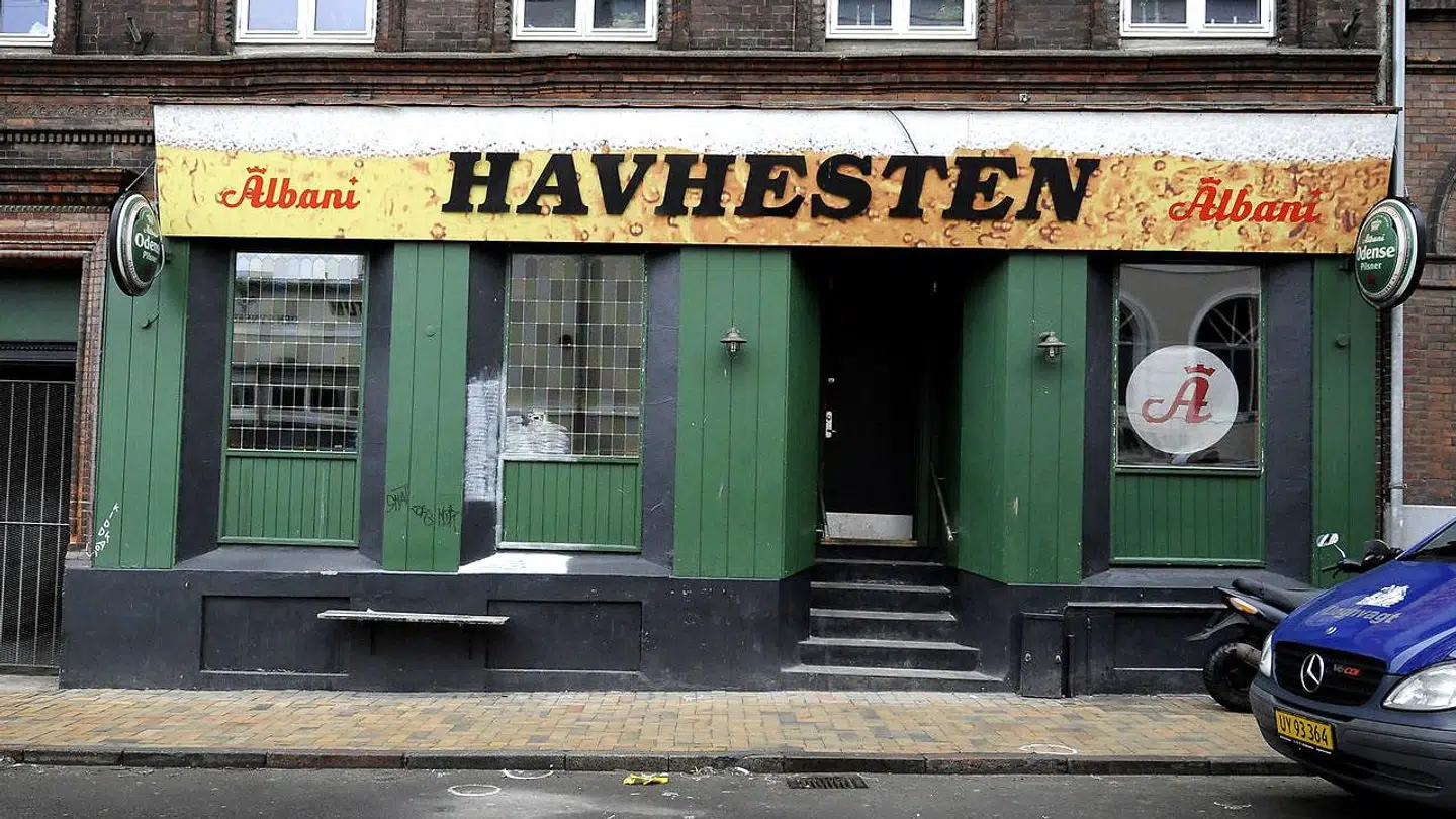 Havhesten var et værtshus i det centrale Odense, som var kendt i området som et sted, hvor der blev handlet med hælervarer, og hvor narkoi kunne købes på gaden lige foran værtshuset. Arkivfoto.