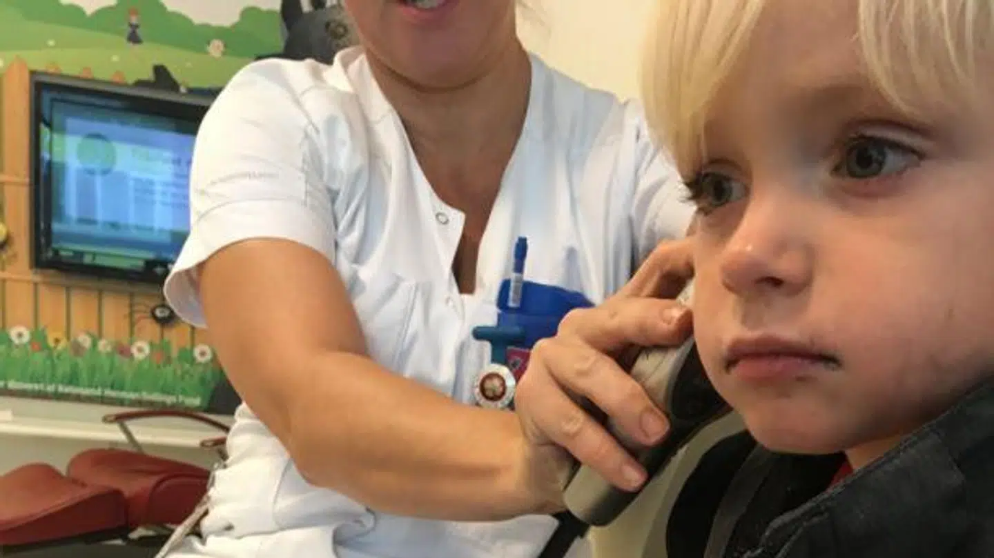 Treårige Philip på Sygehuset.