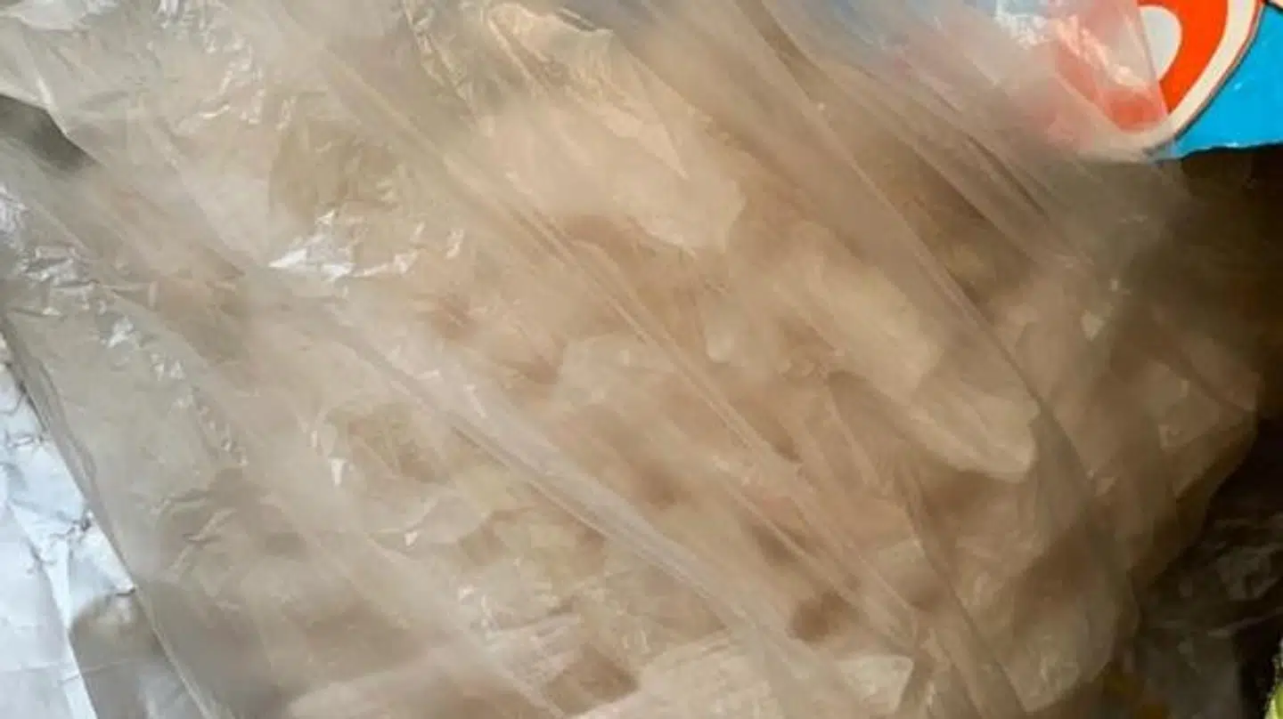450 gram metamfetamin lå gemt i morgenmadspakken.