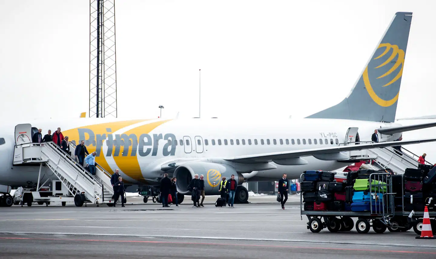 Flyselskabet Primera Air gik konkurs 1. oktober. Nu skal kuratellet klarlægge selskabets gæld. Arkivfoto.