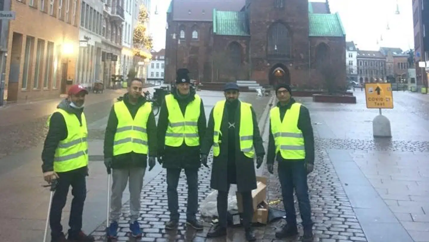 Gruppen samlet på Store Torv i Aarhus.
