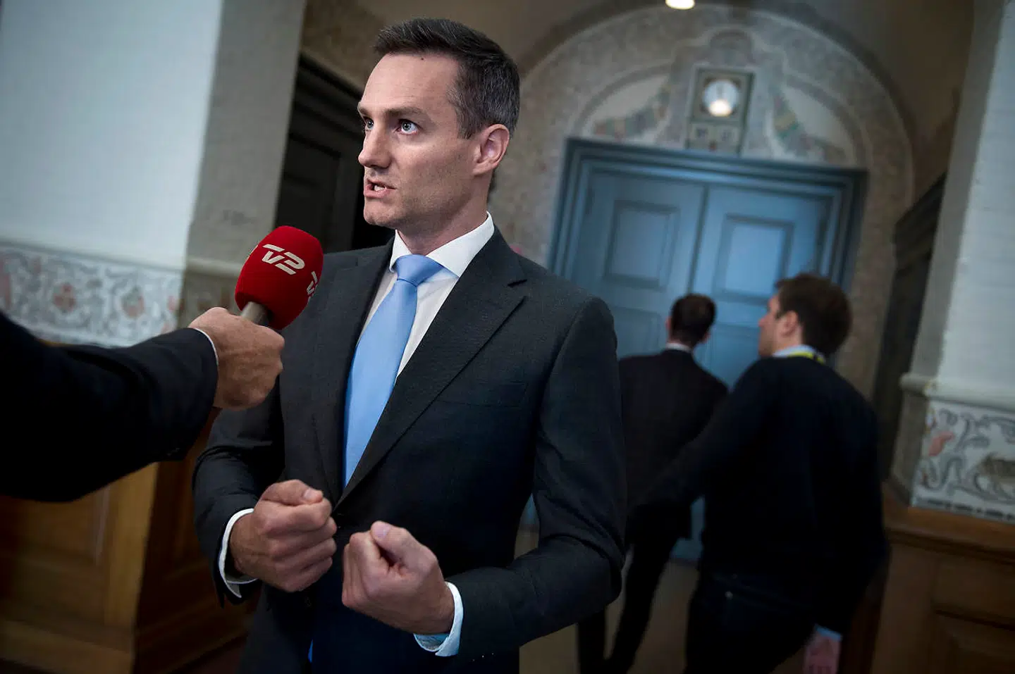 Erhvervsminister Rasmus Jarlov (K) og justitsminister Søren Pape Poulsen (K) er kaldt i samråd om Danske Bank hvidvasksagen og Finanstilsynets og SØIKs ressourcer på Christiansborg, onsdag den 10. oktober 2018.