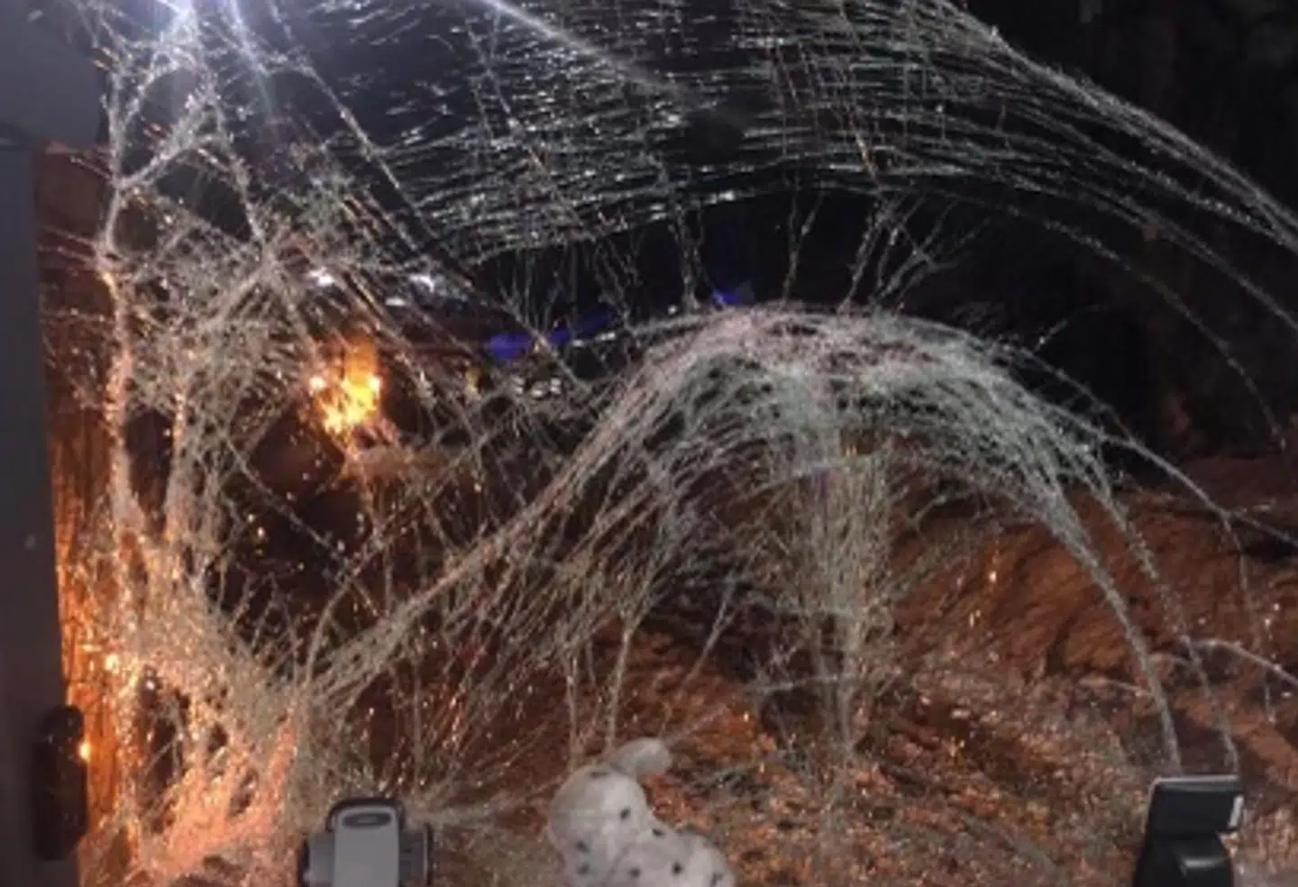 En af forulykkede busser.