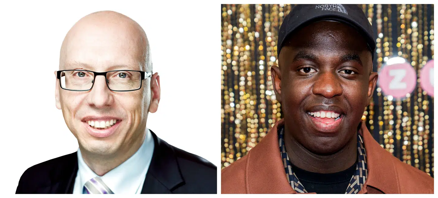 Alex Ahrendtsen og Melvin Kakooza.