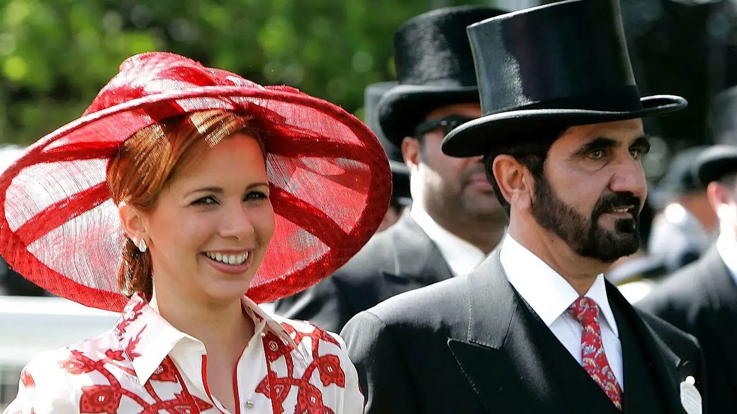 Prinsesse Haya ses her i 2008 med sin daværende mand, herskeren af Dubai, Sheikh Mohammed bin Rashid Al-Maktoum.