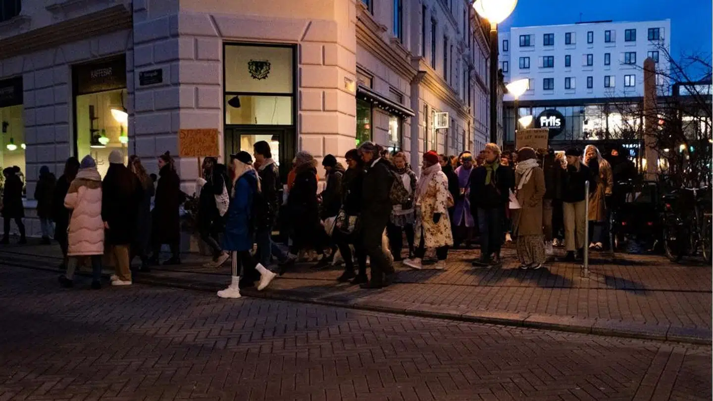 'Stop vold mod kvinder' var det overordnede budskab bag torsdagens Solidaritsmarch.