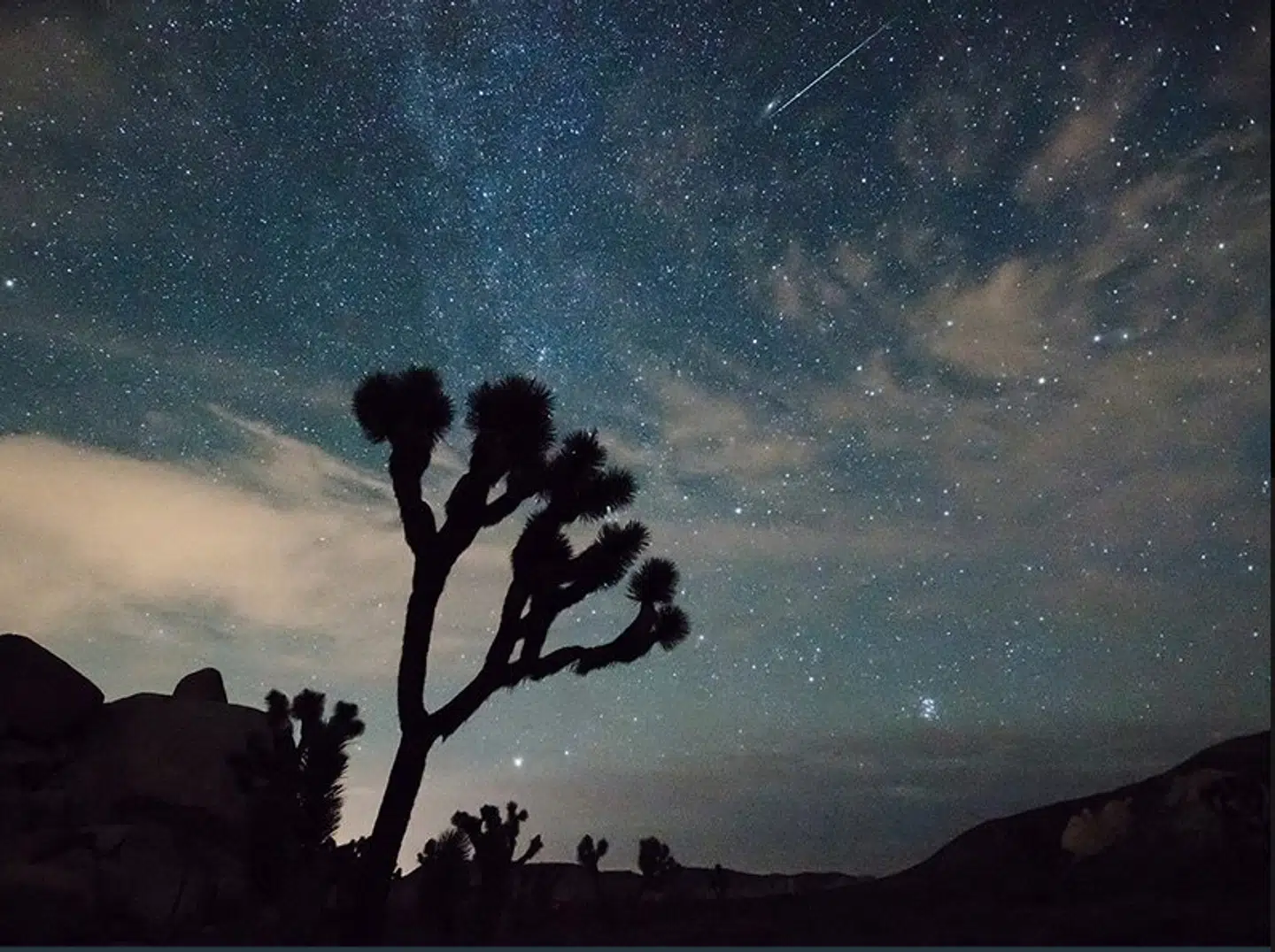 Stjerneskud på nattehimlen Foto: NASA