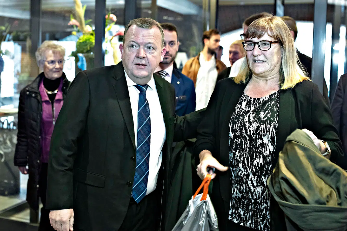 Venstres Landsmøde 2018 i Herning Kongrescenter. Sólrun Løkke Rasmussen og Lars Løkke Rasmussen ankommer til Landsmødet. Herning den 17. november 2018.. (Foto: Jens Nørgaard Larsen/Ritzau Scanpix)