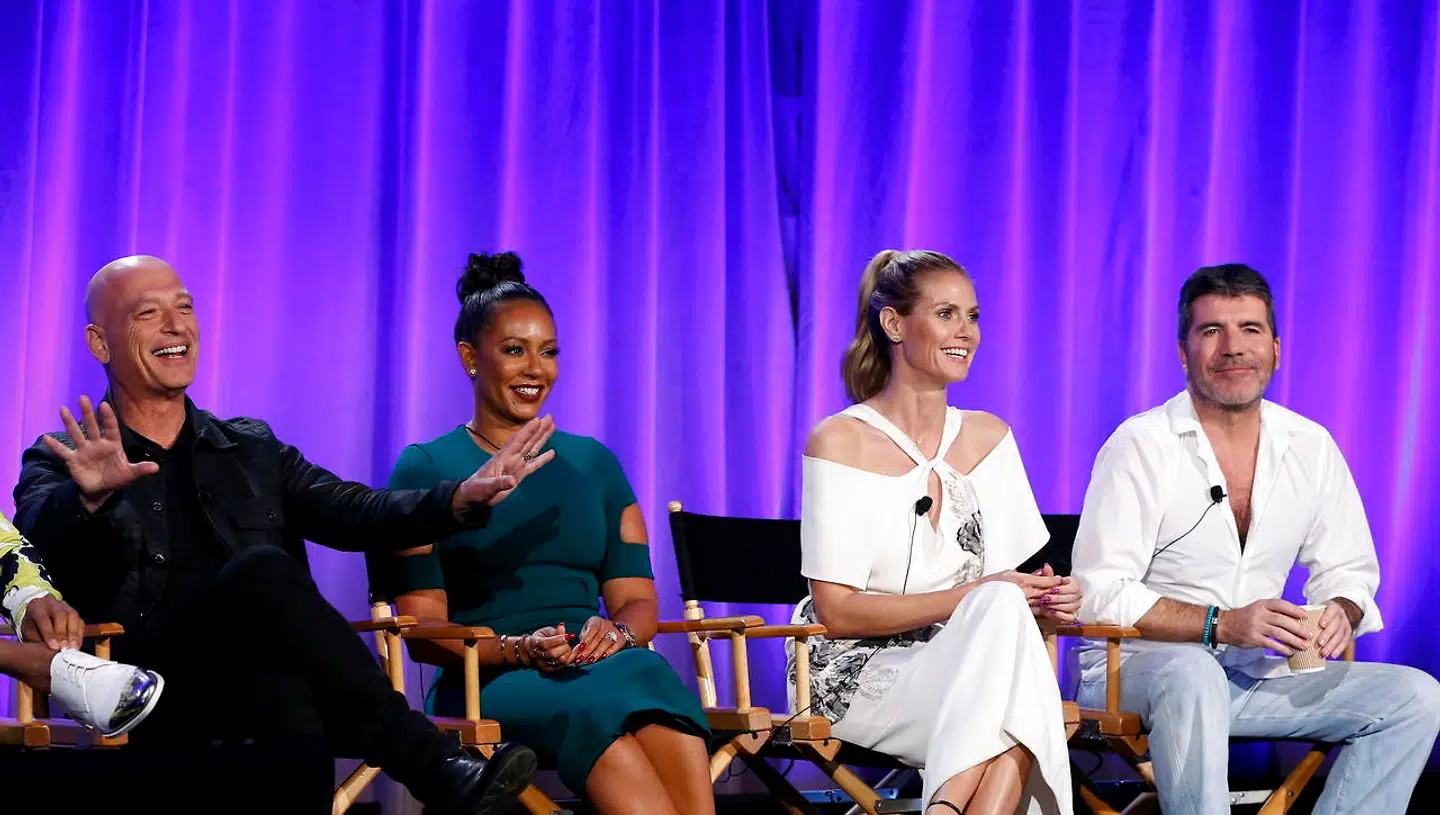 Melanie B beskriver, hvordan hun tog kokain fra morgenstunden, mens hun var Simon Cowell's meddommer i X Factor. Her er de i dommerpanelet på Americas Got Talent.