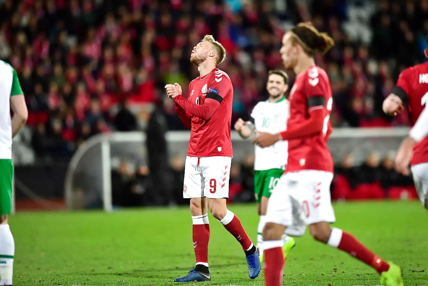 Nicolai Jørgensen (9). Nations League fodboldkampen mellem Danmark og Irland på Ceres Park Aarhus mandag den 19. november 2018. (Foto: Bo Amstrup/Scanpix 2018)