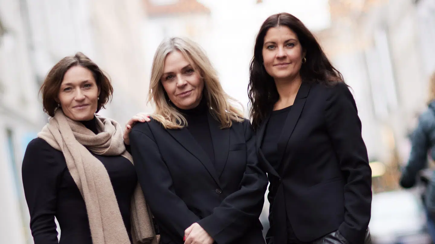 Trine Weber Carlsen (midt) har fået Mia Wagner (tv.) og Anne Stampe Olesen (th.) med i Seamless Basic. De er begge stiftere af Nordic Female Founders.