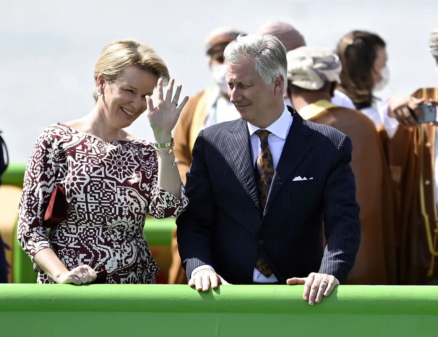 Kong Filip og dronning Mathilde af Belgien har åbnet nogle af deres slotte for ukrainske flygtninge. Foto ERIC LALMAND