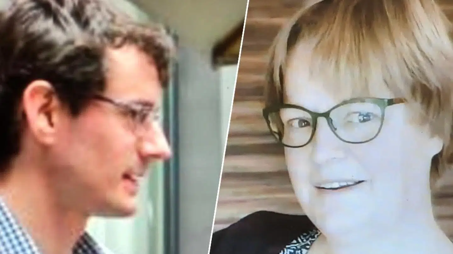 Gunter Uwents til venstre og hans tidligere lærer, Maria Verlinden, til højre.