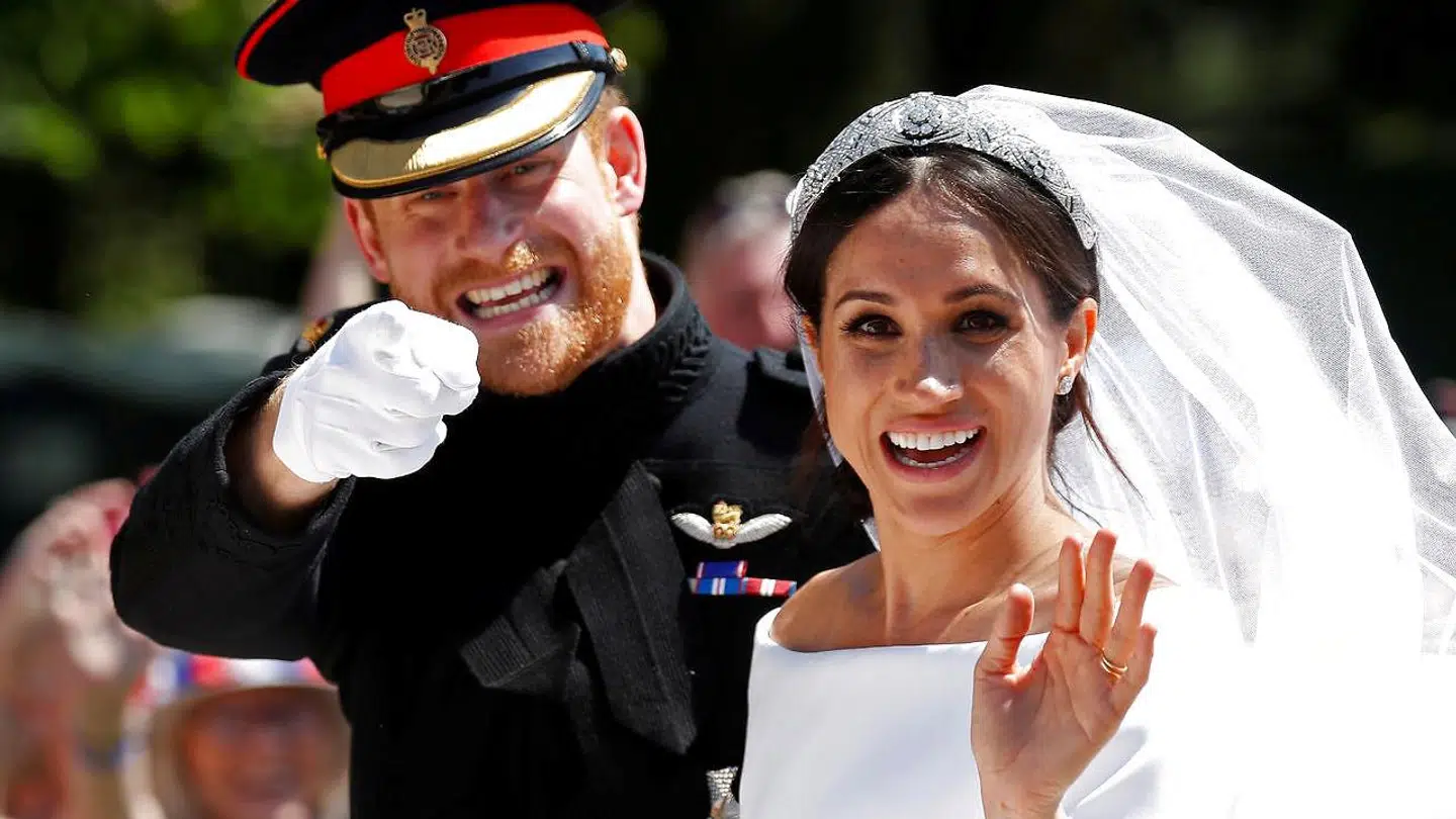 Her ses Meghan Markle og prins Harry til deres bryllup.