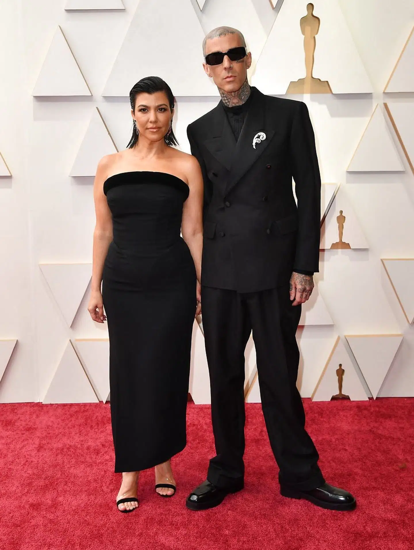 Kourtney Kardashian og Travis Barker dukkede også op til Oscar-festen.