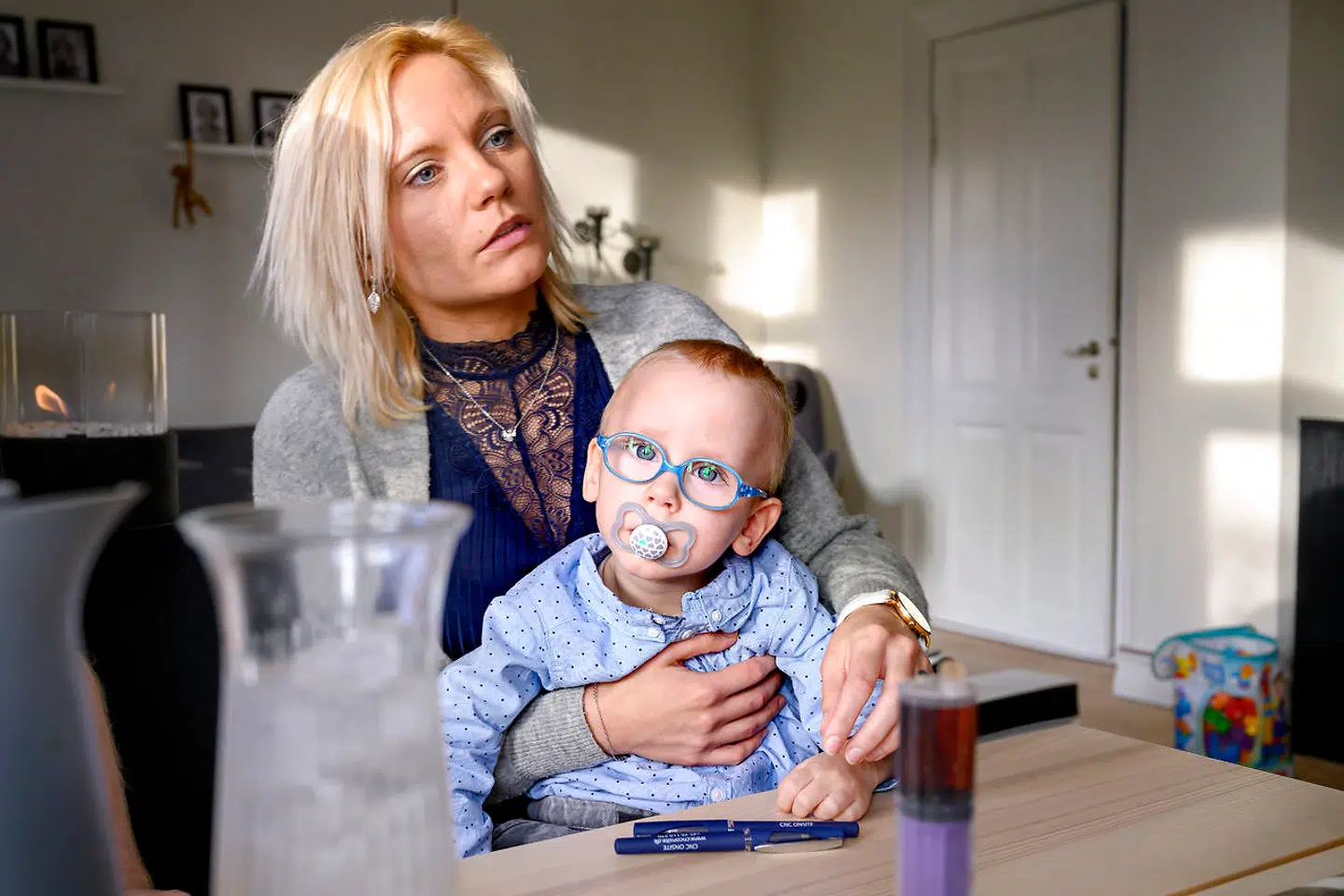 Stine Aagaard Hansen og sønnen Magnus.
