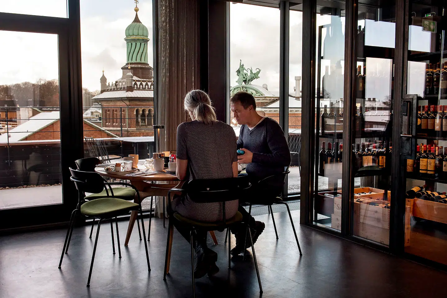 De første gæster har indtaget restauranten på toppen af Hotel Ottilia.