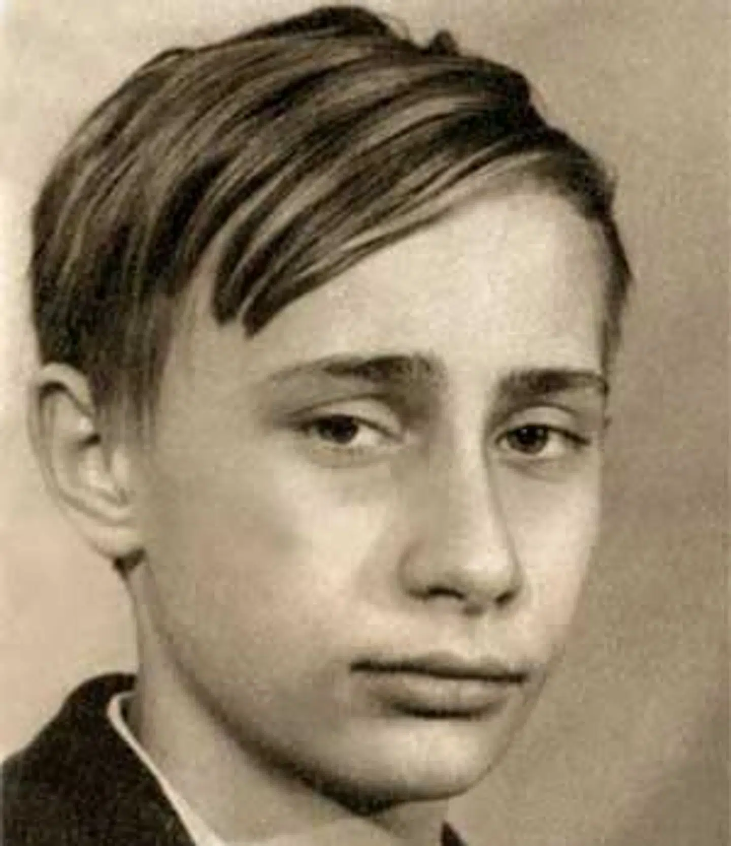 Et billede af Putin som teenager