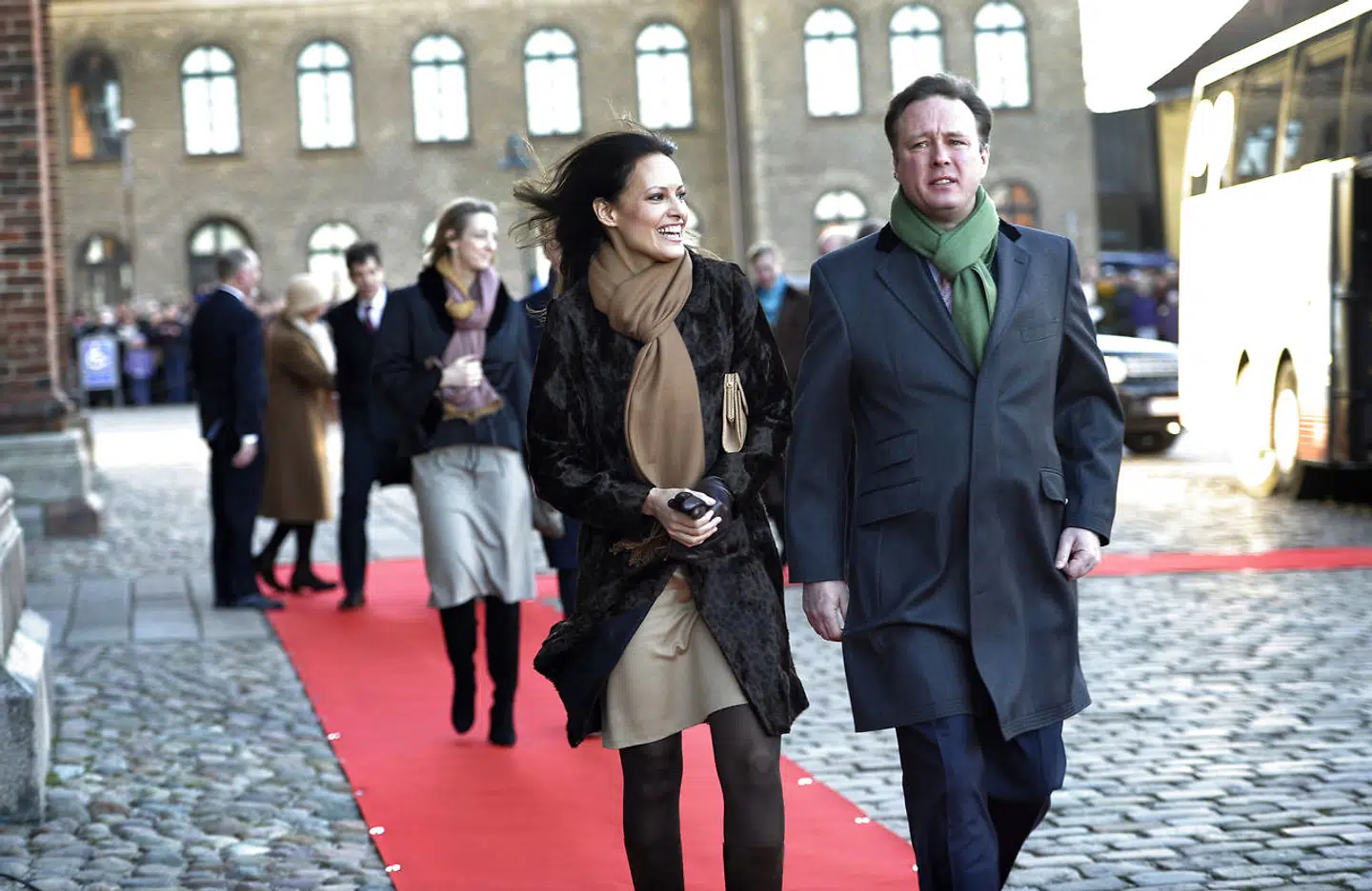 Prins Gustav og Carina Axelsson ankommer til Roskilde Domkirke i 2012. Arkivfoto.