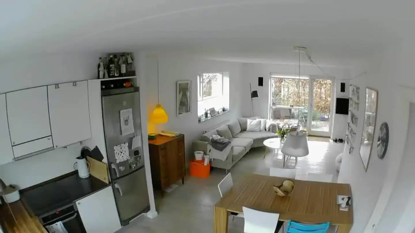 Sådan så familien Amsnæs' hus ud under en af Danboligs 'fremvisninger'.