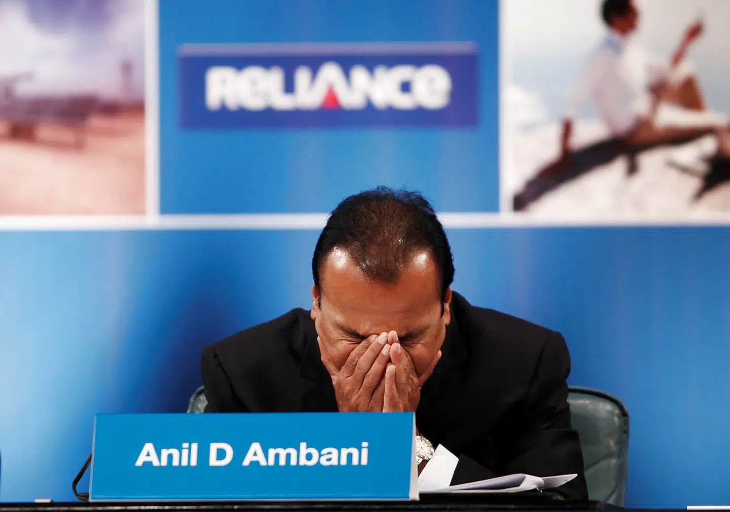 FILE PHOTO: Anil Ambani, Chairman of the Reliance Anil Dhirubhai Ambani Group, attends the annual general meeting of Reliance Communication in Mumbai September 4, 2012. REUTERS/Danish Siddiqui/File Photo
