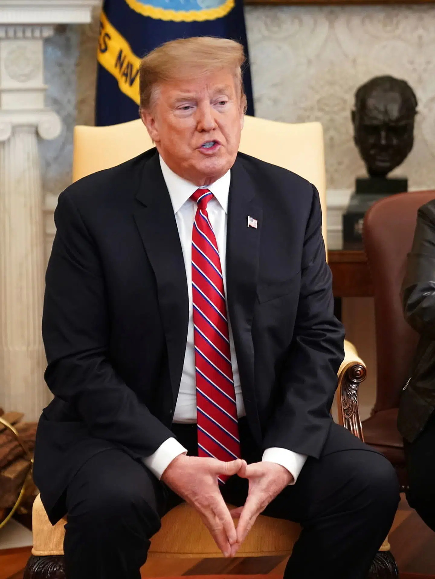 Donald Trump under mødet med den brasilianske præsident Jair Bolsonaro.