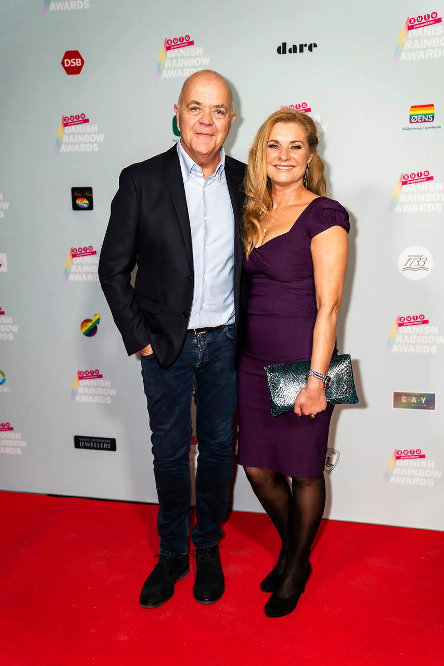 Jes Dorph ankommer til Danish Rainbow Awards i Cirkusbygningen i København onsdag den 3. april 2019.