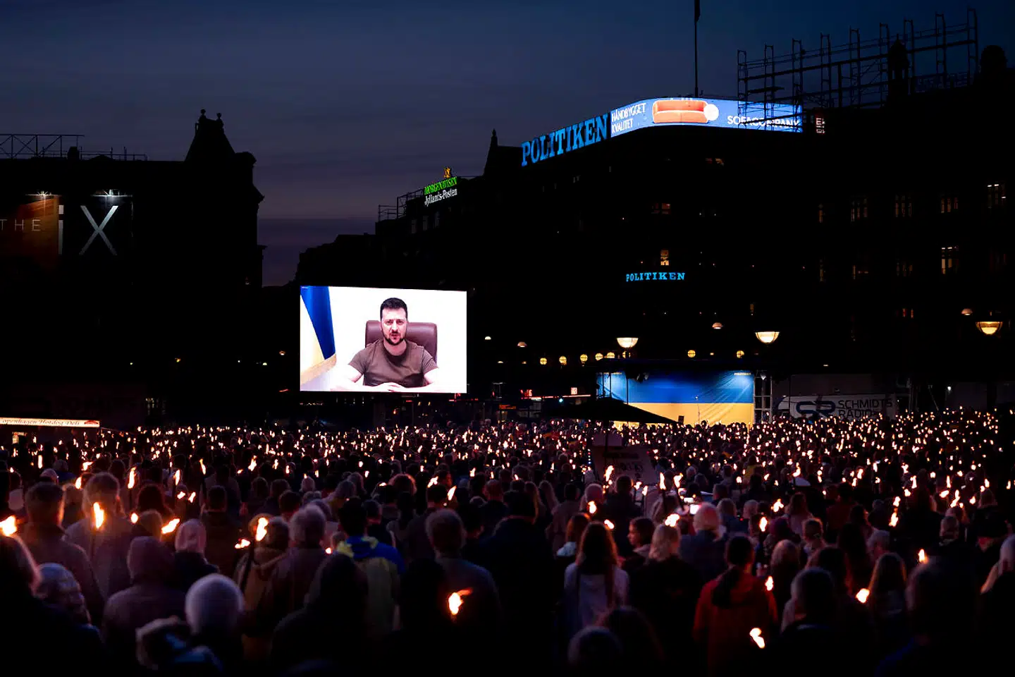 Zelenskyj har også tidligere talt ved et arrangement på Rådhuspladsen i anledning af årsdagen for Danmarks befrielse under Anden Verdenskrig.