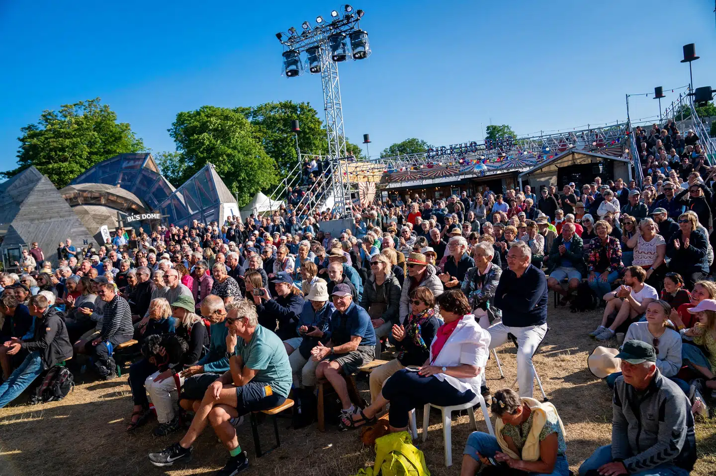 Torsdag aften kunne publikum på Folkemødet i Allinge på Bornholm opleve, at en partilederdebat blev afbrudt af klimaaktivister. Aktionen møder stor kritik fra politikere. Ida Marie Odgaard/Ritzau Scanpix