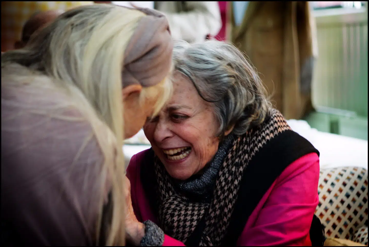 Helle Virkner og Lone Hertz fotograferet ved Virkners 80-års fødselsdag.