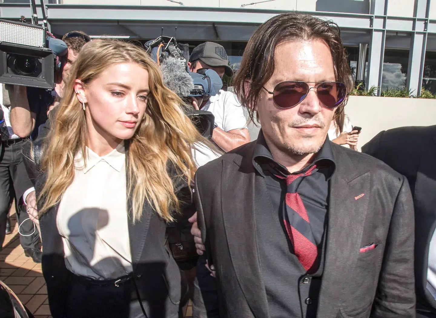 Johnny Depp og eks-konen Amber Heard kort før skilsmissen.