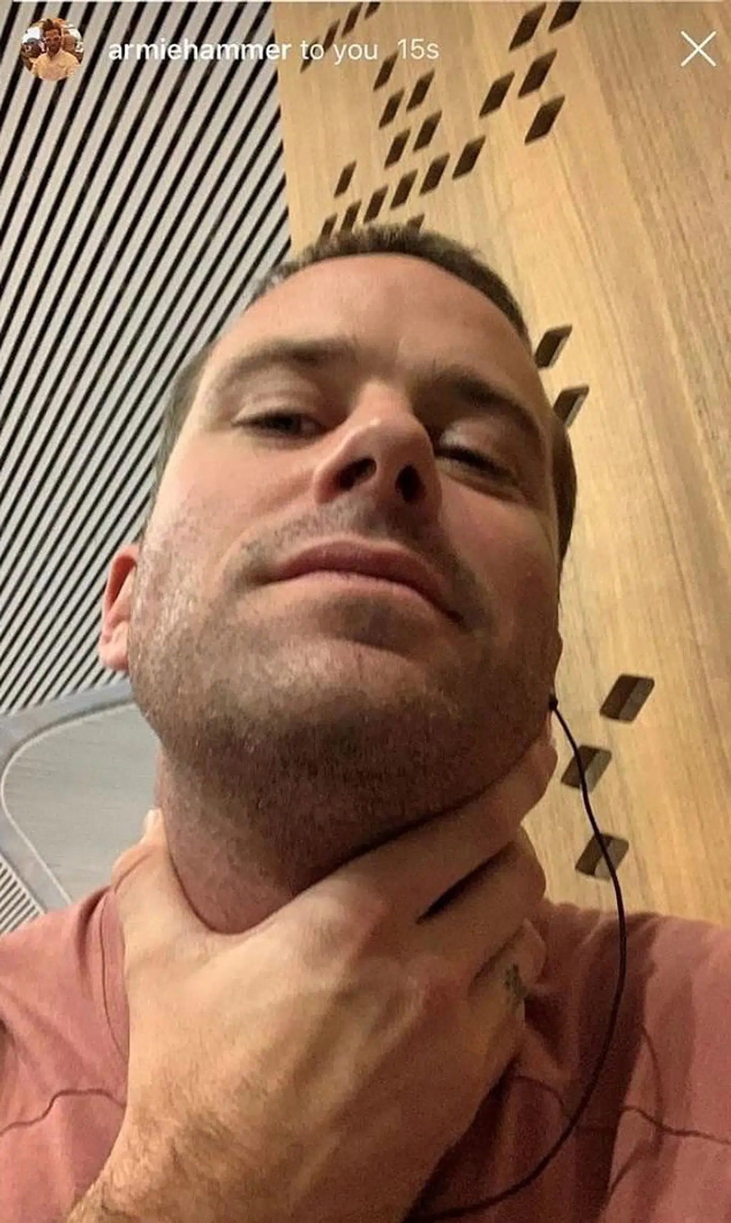 Dette billede skal Armie Hammer angiveligt have sendt til en kvinde, mens han stadig var gift.