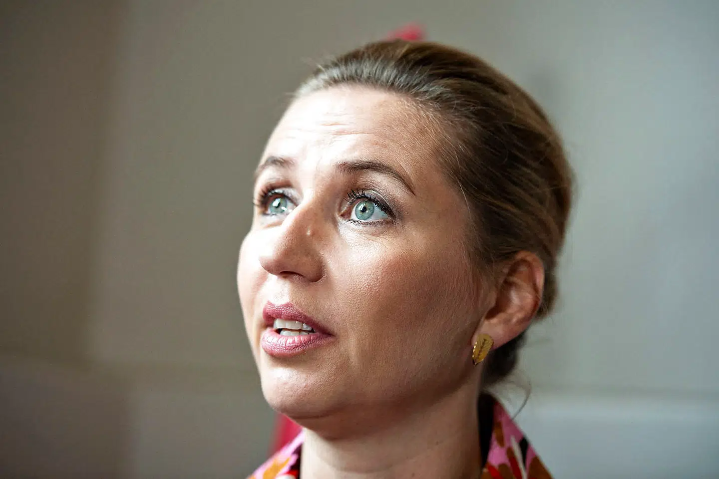 Socialdemokratiets formand Mette Frederiksen ses her efter hendes tale ved 1. maj mødet hos DSU i Aalborg, 1. maj 2019.
