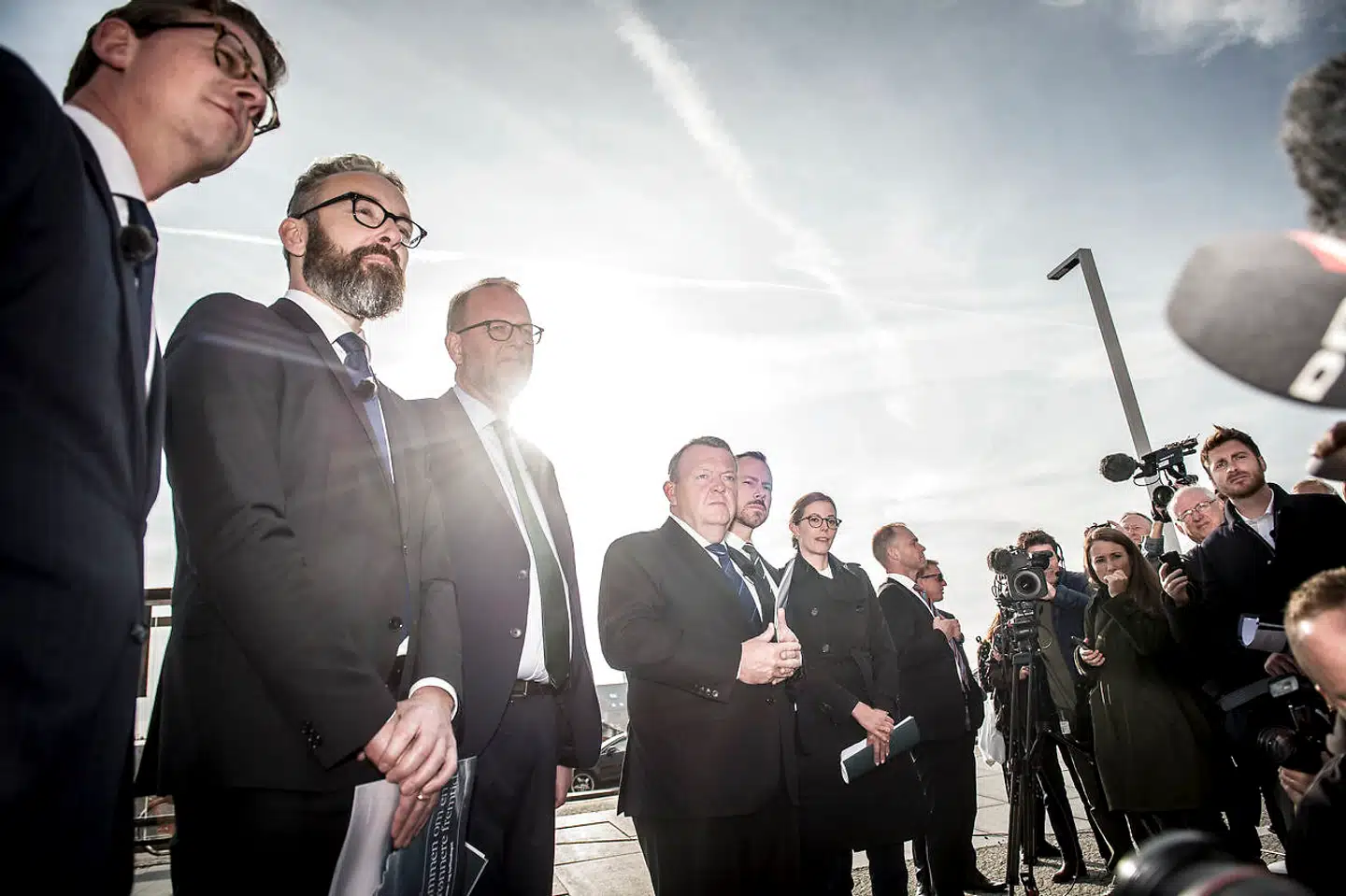 Dan Jørgensen kritiserer regeringen for ikke at gøre nok ved klimaforandringerne. Her præsenterer en række ministre regeringens klimaudspil på et pressemøde 9. oktober 2018..