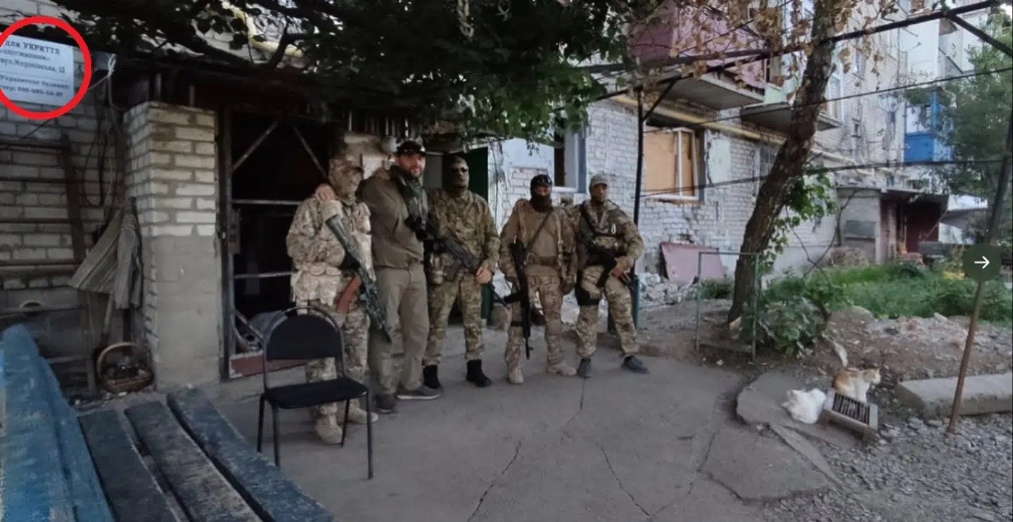 Billedet af medlemmer af Wagnergruppen, som gav dem væk til det ukrainske forsvar.