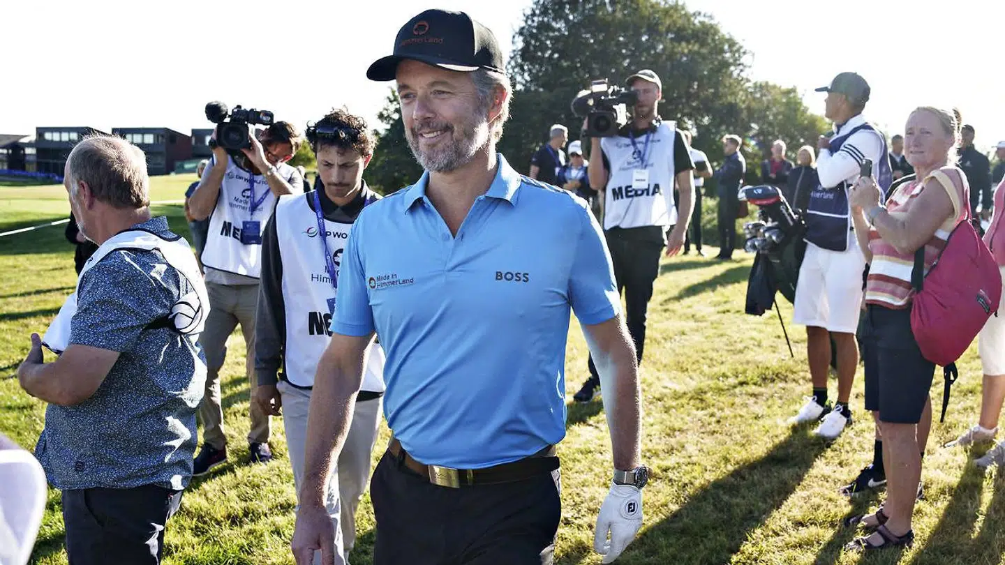Kronprins Frederik deltager ved årets Made in HimmerLand Pro-Am Golf i Himmerland, onsdag den 31. august 2022. Kronprinsen er på hold med Jacob Brunsborg, Tom Kristensen og Thomas Bjørn.