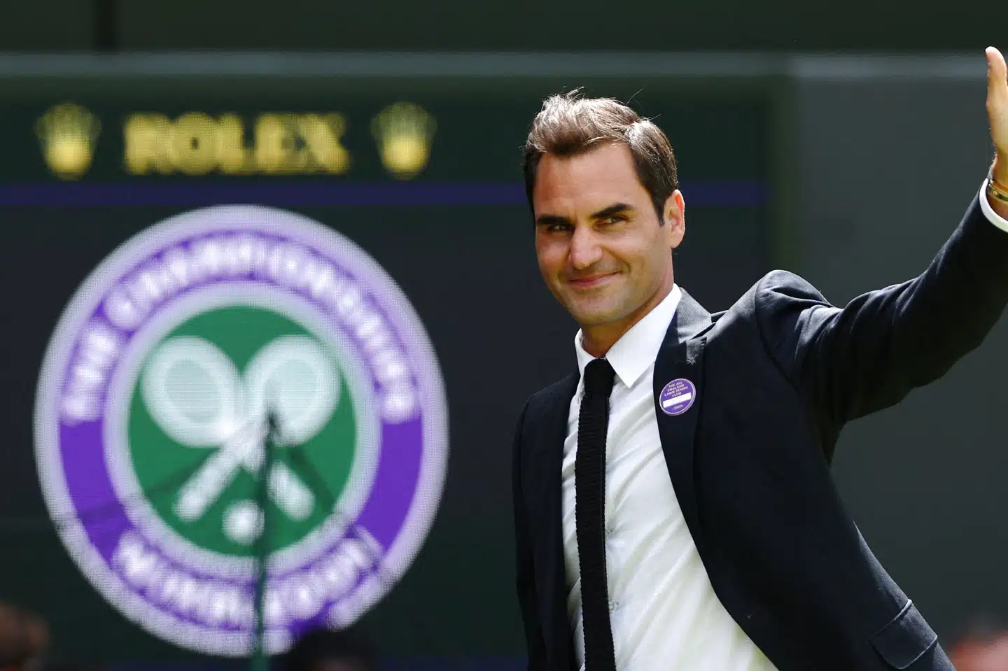 Roger Federers enorme karriere tæller blandt andet otte titler i herresingle ved Wimbledon. Adrian Dennis/Ritzau Scanpix
