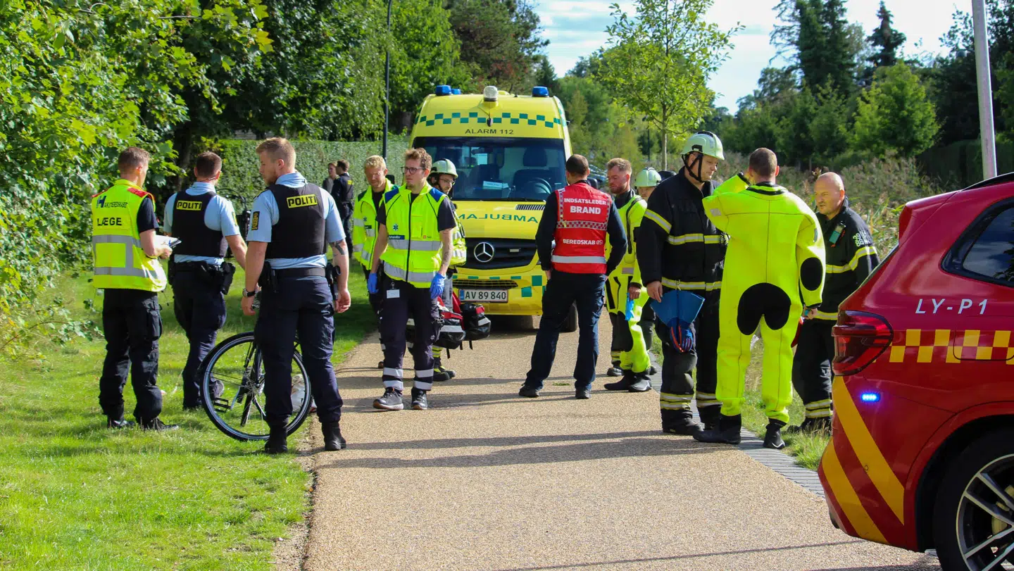 Politi og redning massivt til stede ved Dyssegård. Foto: Michael Thomsen/Byrd